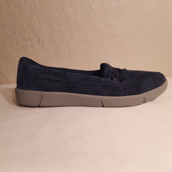 Skechers Womans SN 100205 Navy Blue Suede Shoes - Picture 6 of 11